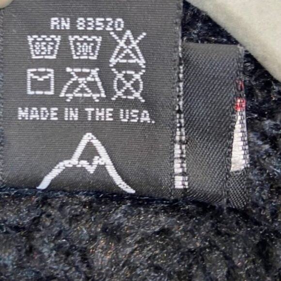 Avalanche Teddy Bear Fleece Polartec Coat Jacket Vintage Black Made in USA SZ M - Picture 8 of 14